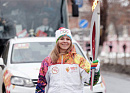 Николь Родомакина пронесла факел на этапе эстафеты огня ОИ в Самаре