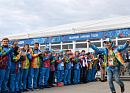 Волонтеры, помогавшие на Паралимпиаде в Сочи, работают на чемпионате России
